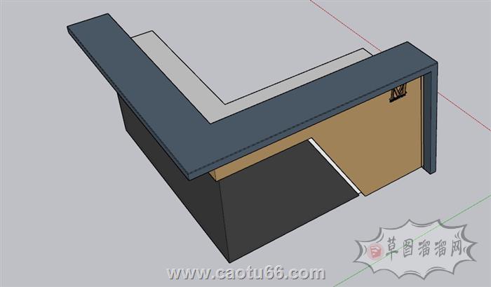 前台柜收银台SU模型 1