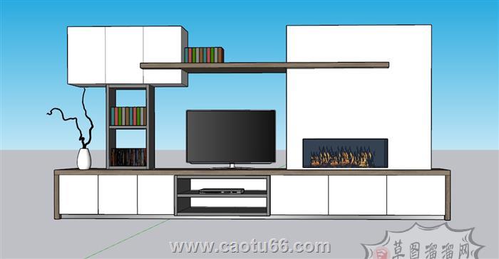 电视柜SU模型 1