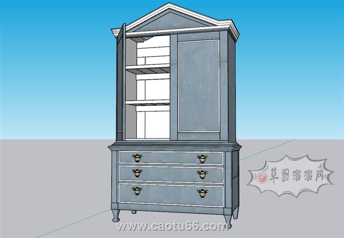餐柜酒柜SU模型 1