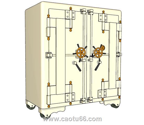 保险柜保险箱SU模型 1