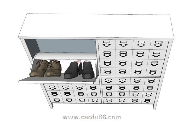 鞋柜SU模型 1