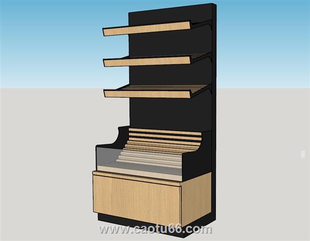 商品货物架展示柜SU模型 1