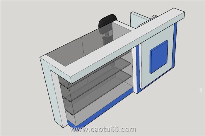 前台柜展示柜SU模型 2