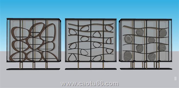 装饰柜展柜SU模型 1