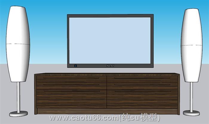 电视机音响SU模型 1