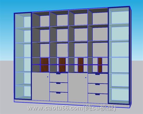 柜子凹进去推拉工具SU模型 1