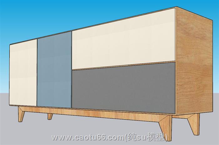 边柜桌柜边桌柜SU模型 1