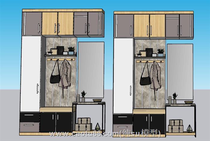 衣柜衣帽柜SU模型 1