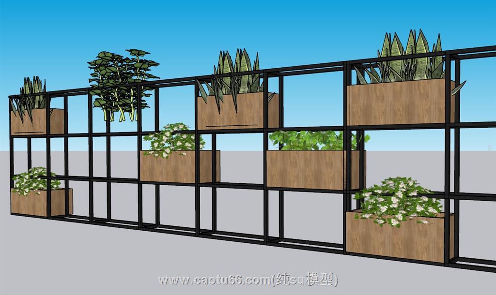 植物架装饰绿植架SU模型 1