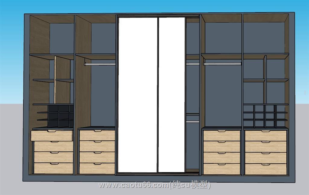 衣柜组合柜家具SU模型 1