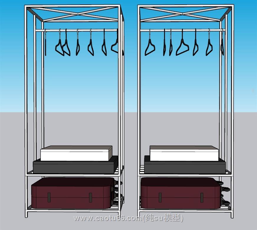 衣架衣柜SU模型 1