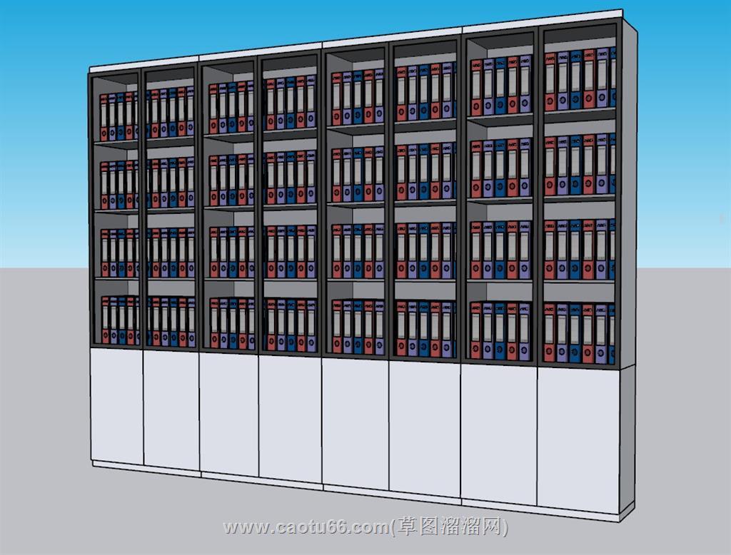 文件夹文件柜办公柜SU模型 1