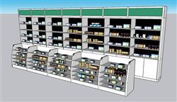 药店药柜展示柜SU模型 免费sketchup模型下载