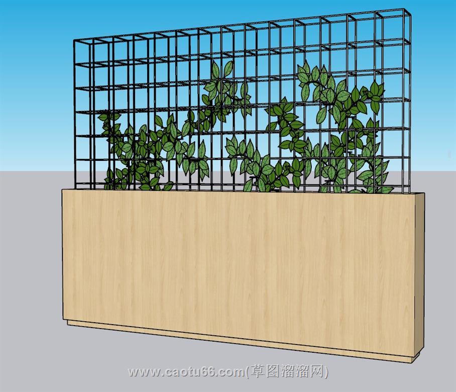 隔断柜植物SU模型 1