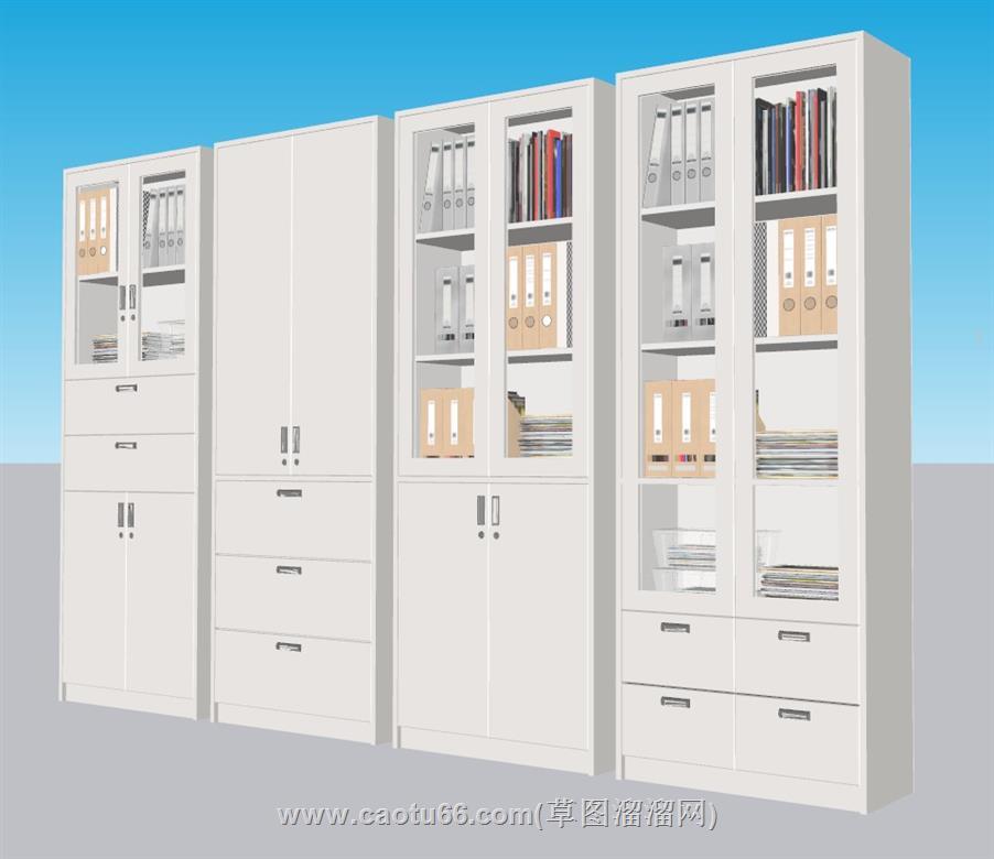 办公柜档案柜文件柜SU模型 1