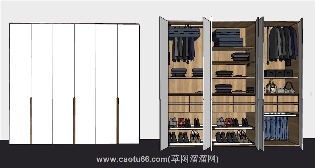 衣柜SU模型 1