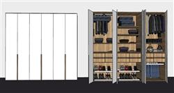 衣柜SU模型 免费sketchup模型下载