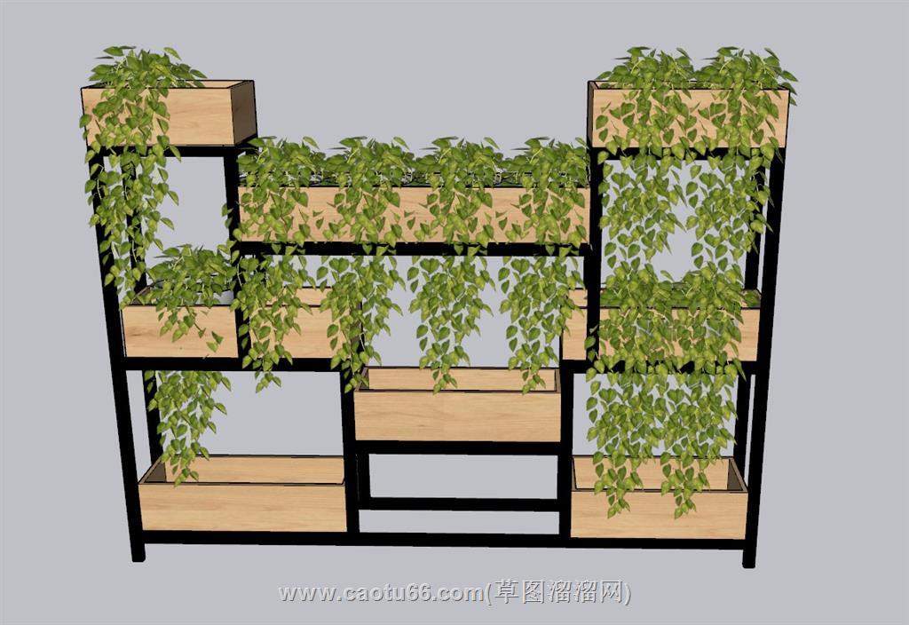 植物架花箱SU模型 1