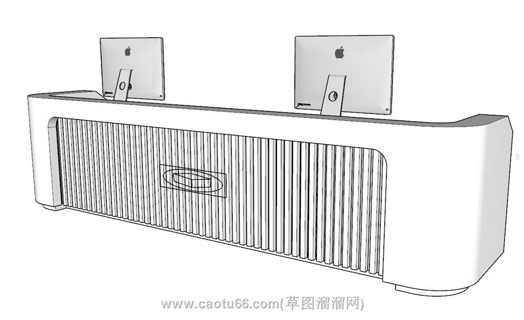 前台柜接待台SU模型 1