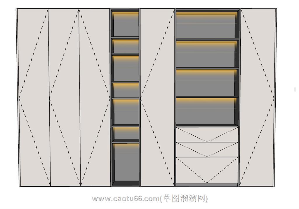 衣柜SU模型 1