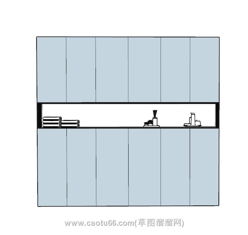 玄关柜装饰柜SU模型 1