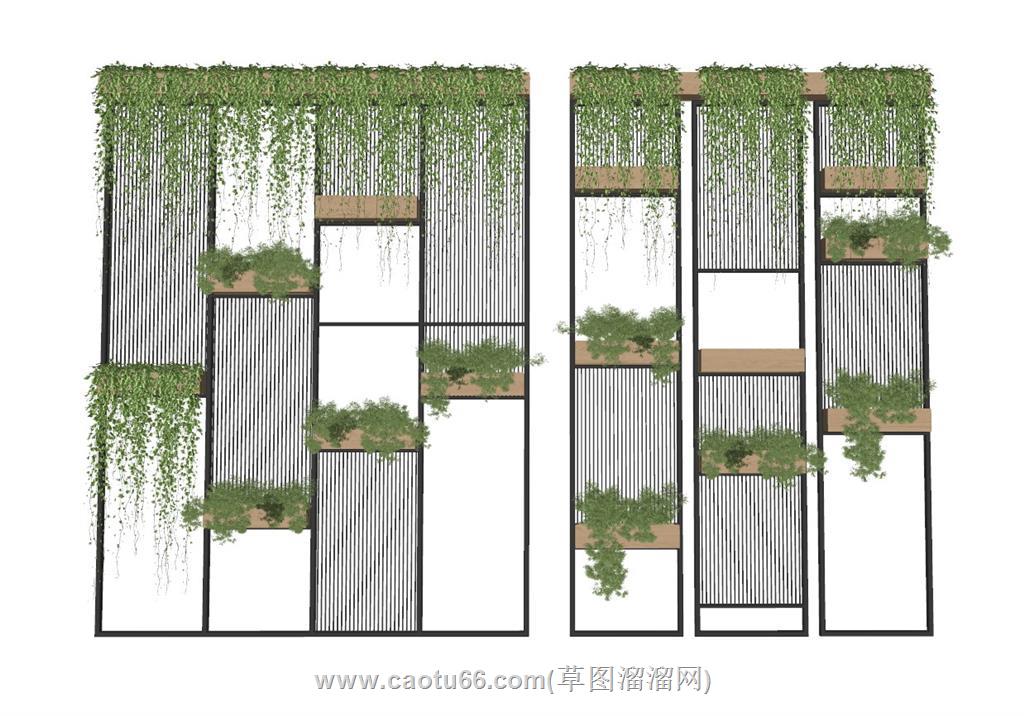 绿植架SU模型 1