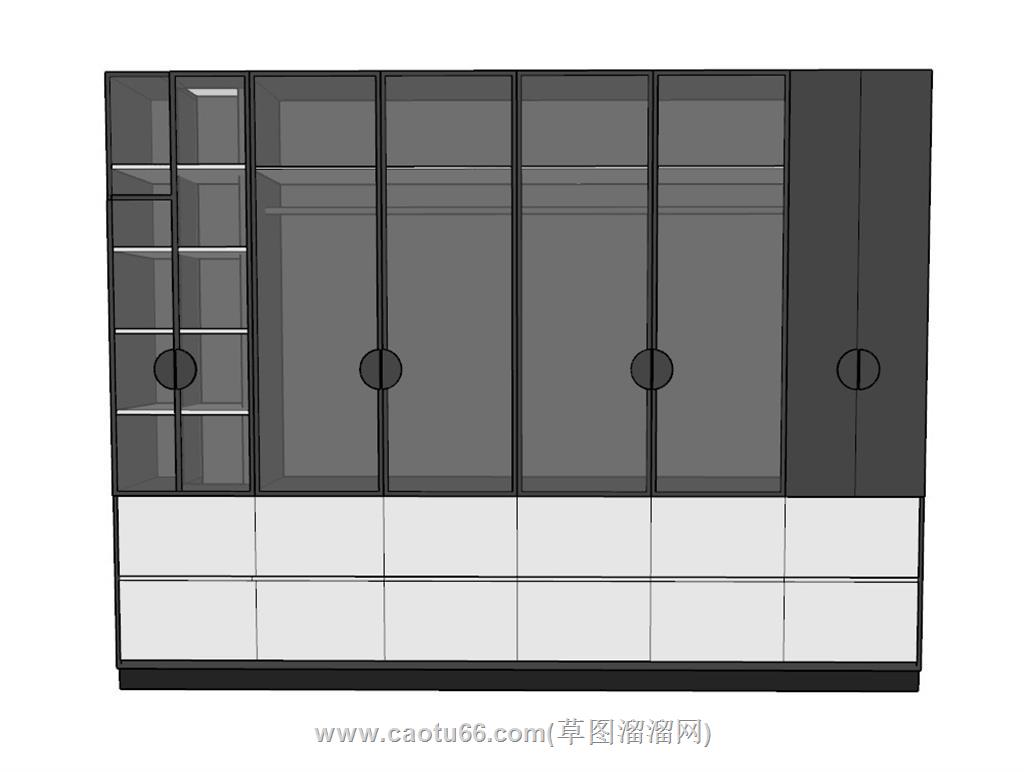 柜子酒柜衣柜SU模型 1