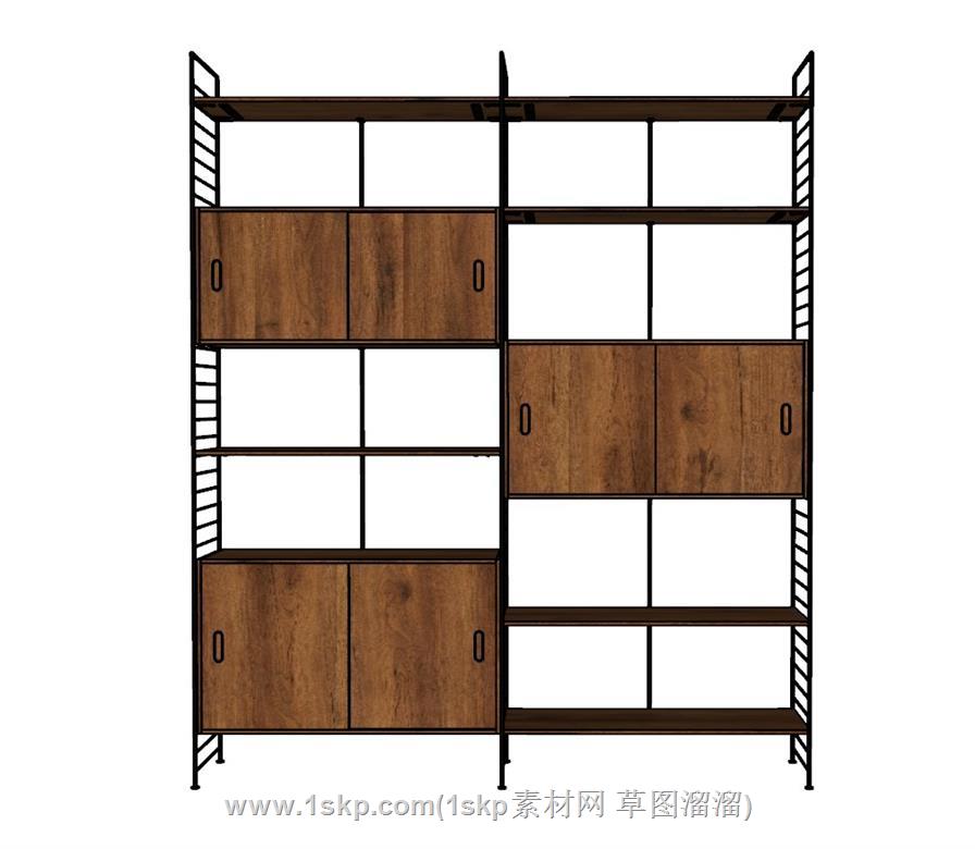 格子装饰柜SU模型 1