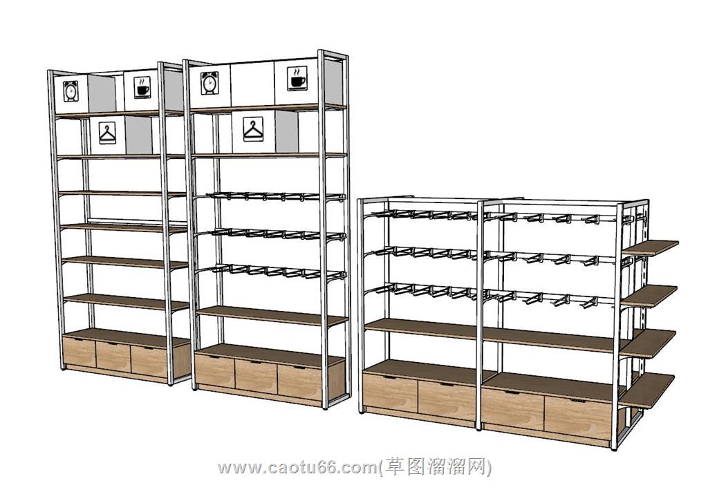 货物架置物架SU模型