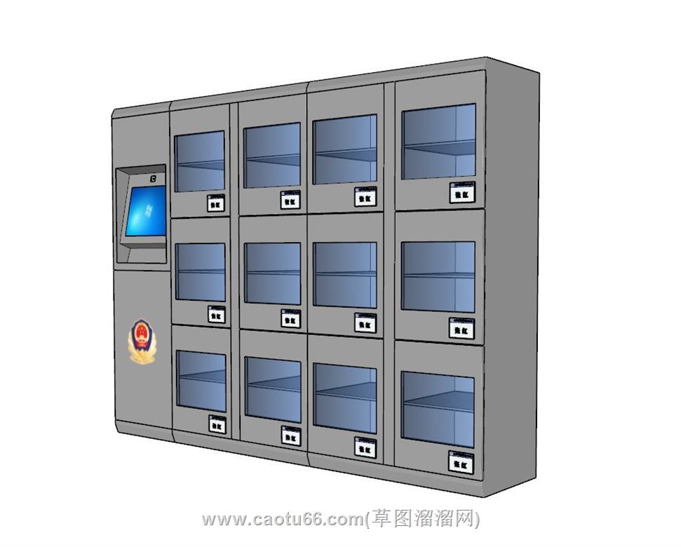 公安警察装备柜SU模型 1