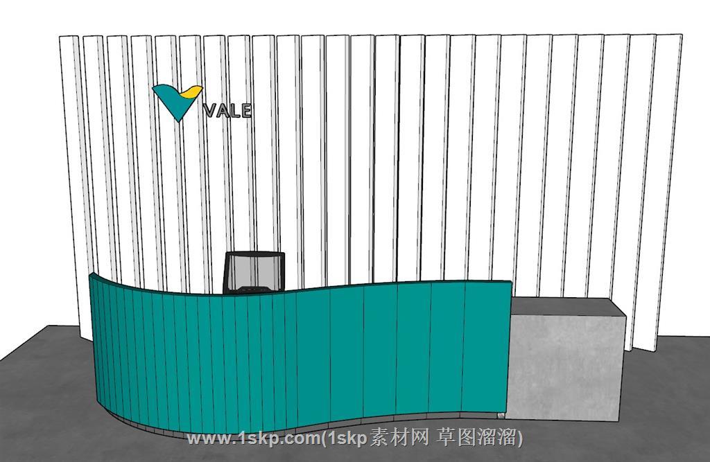 前台柜接待台SU模型 1