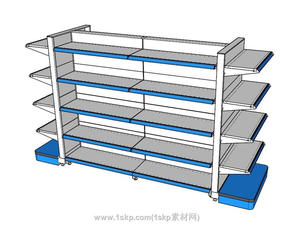 商店货物架SU模型 1