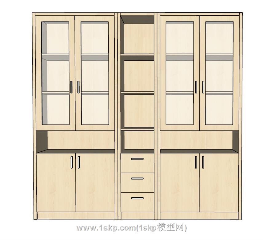 书柜书架SU模型 1