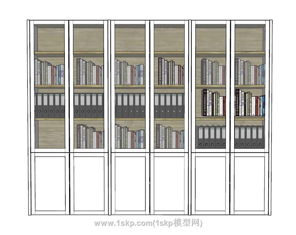 书柜SU模型 1