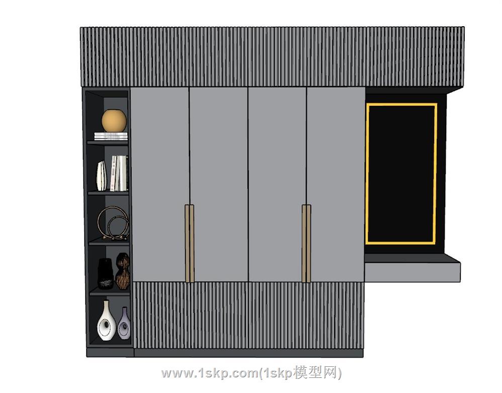 衣柜置物柜SU模型 1