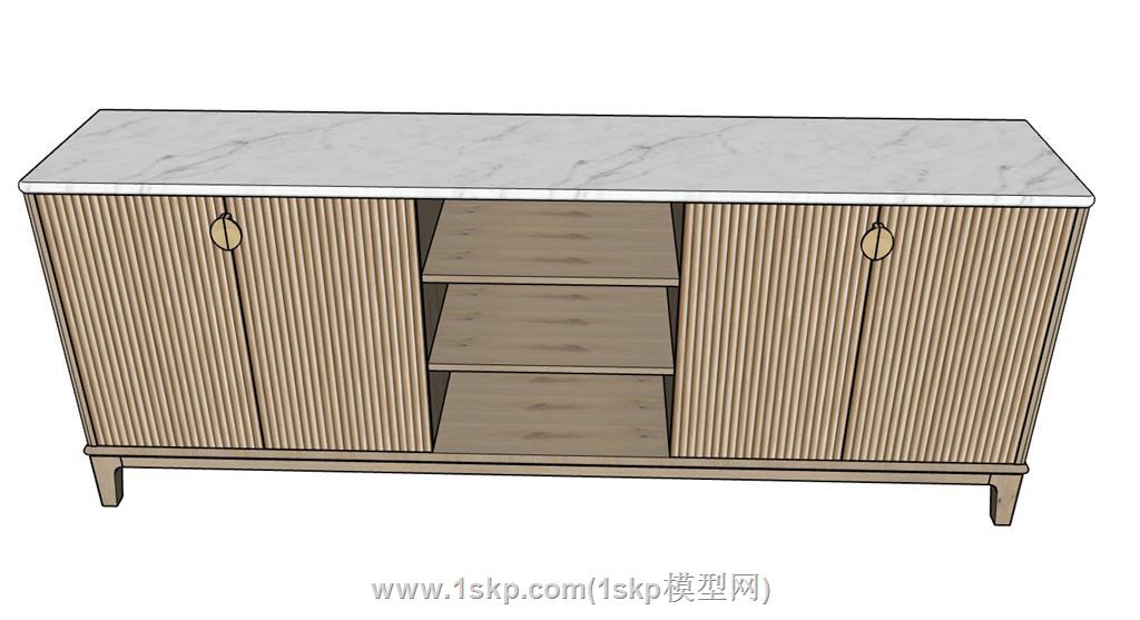 电视柜边柜SU模型 2