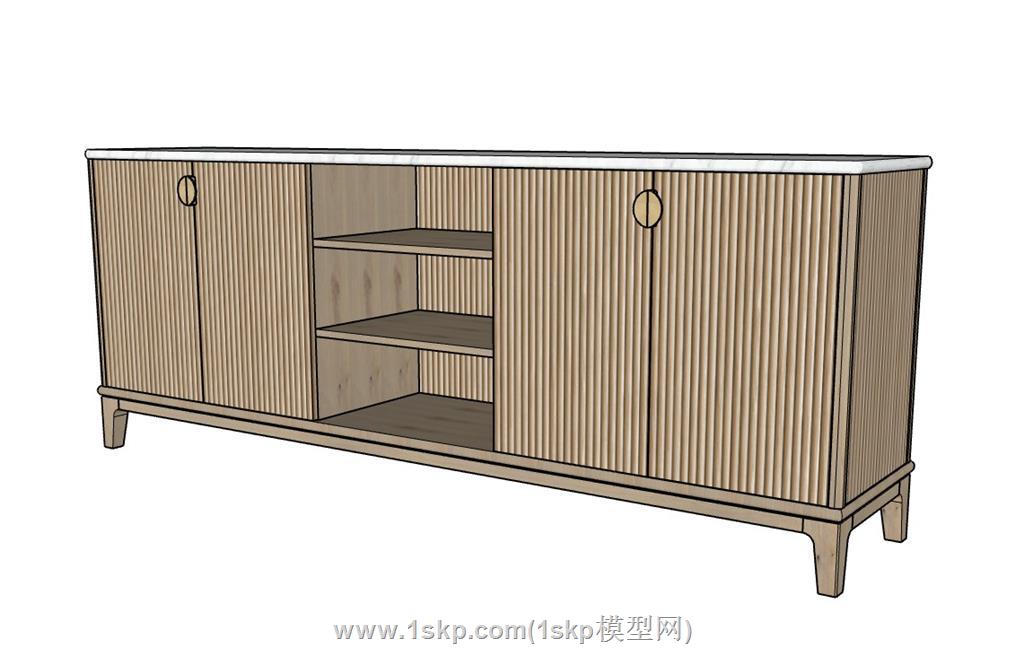 电视柜边柜SU模型 1