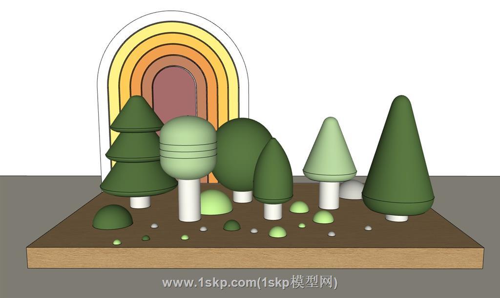 卡通树SU模型 1