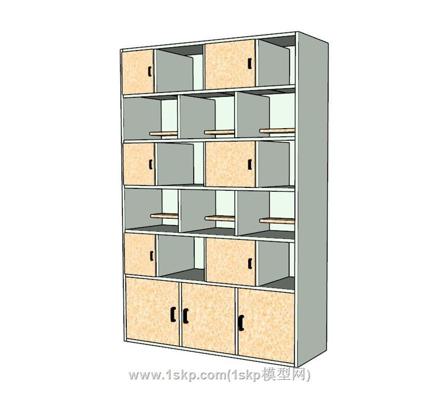 书柜置物柜SU模型 2
