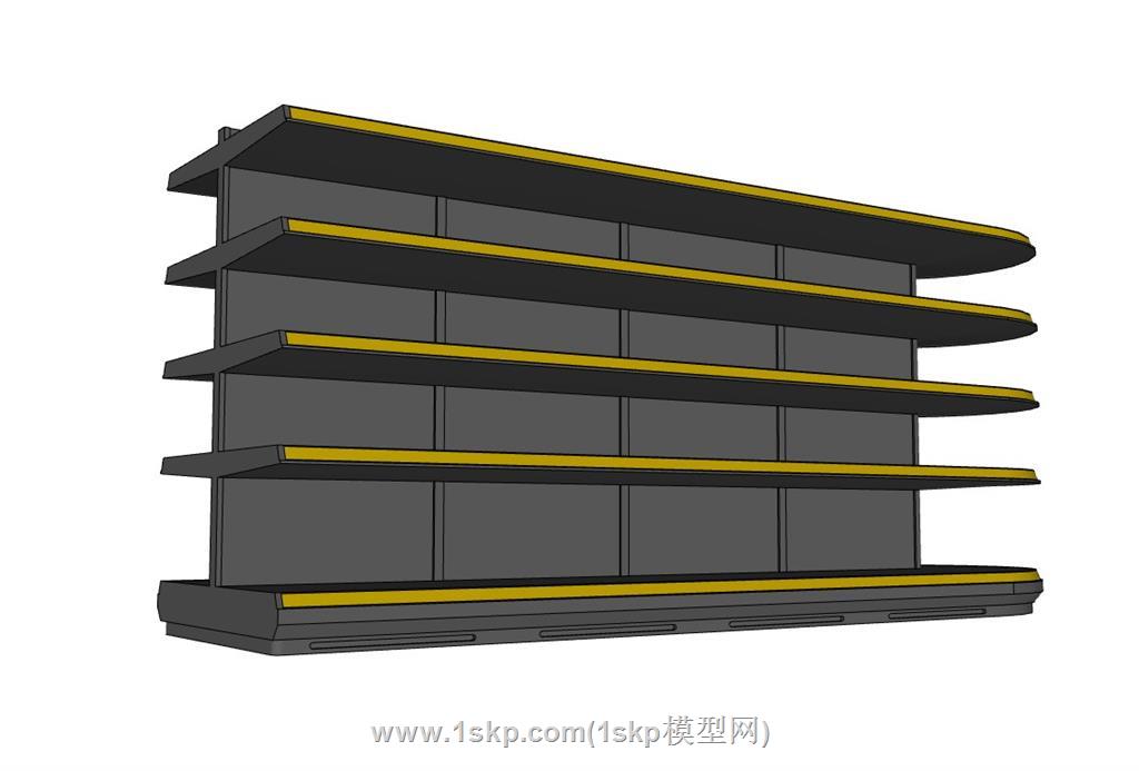 超市货架SU模型 3