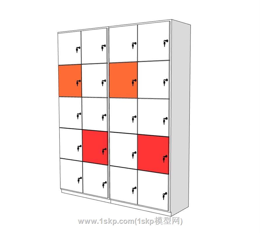 寄存柜储物柜SU模型 2