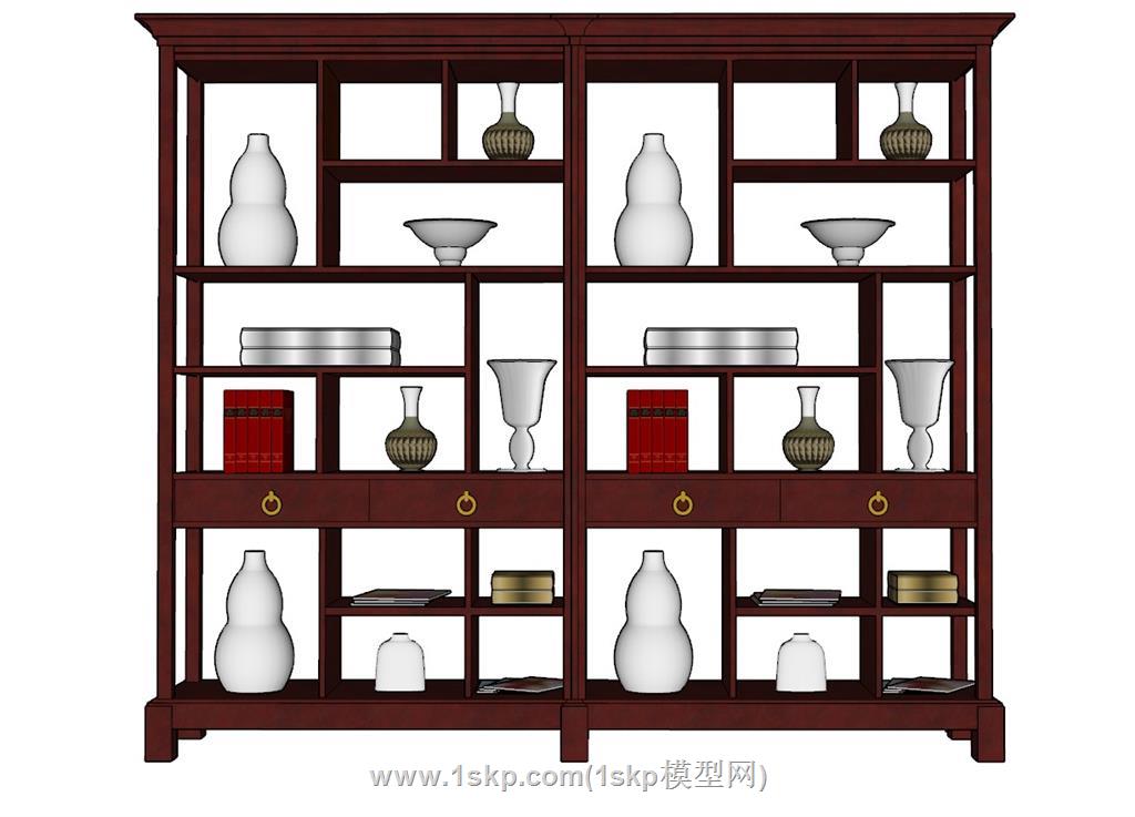 中式博古架SU模型 2