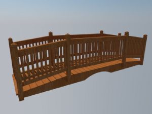 木结构景观小桥桥梁SU模型 免费sketchup模型下载