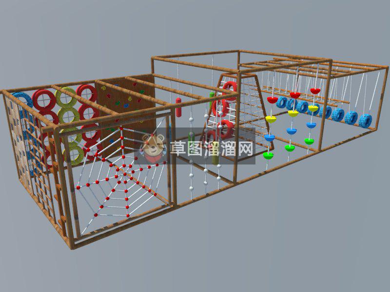 儿童游乐攀爬SU模型 1