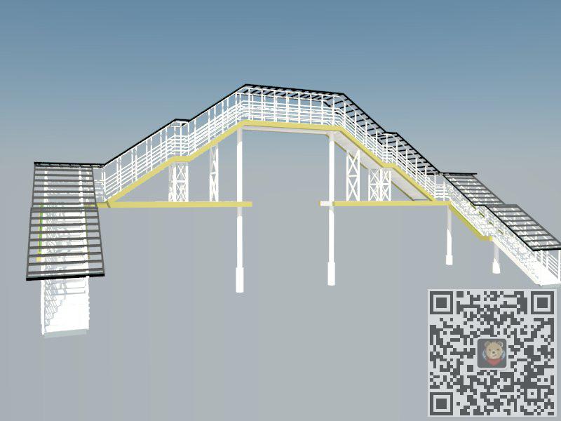 人行天桥SU模型 1