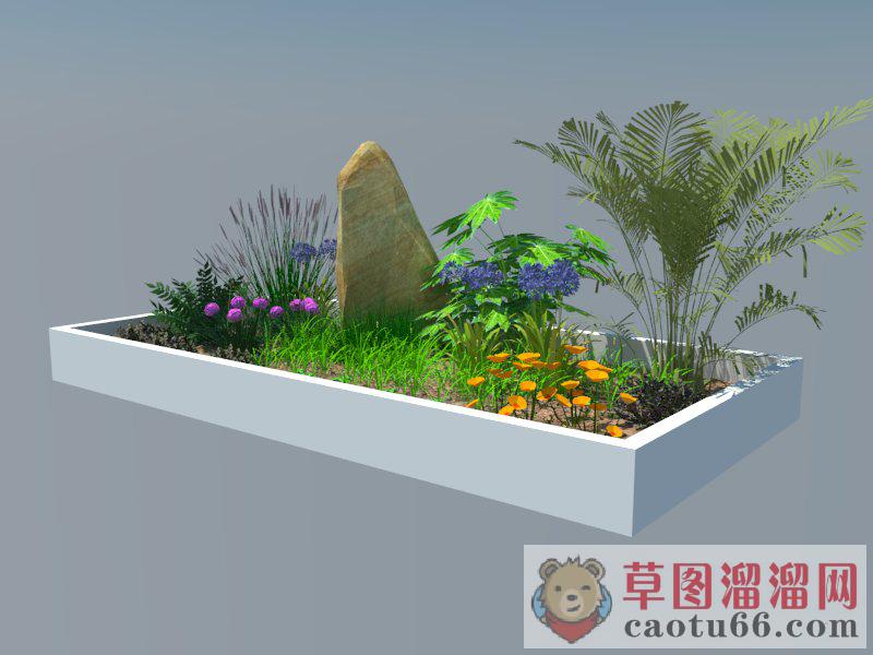 花坛花箱植物SU模型