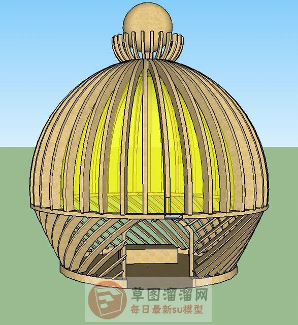 创意亭子SU模型 1