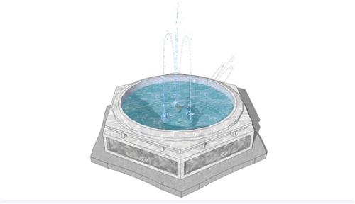 喷泉SU模型 1
