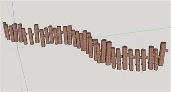 木头 木桩 景观 小品