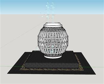 景观 水钵 花钵 喷泉